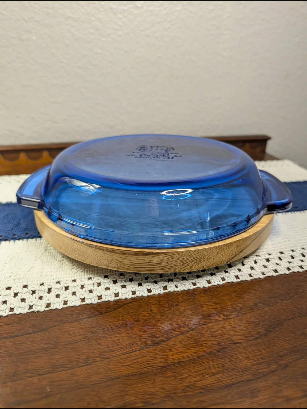Vintage Anchor Hocking Cobalt Blue Glass Round 9